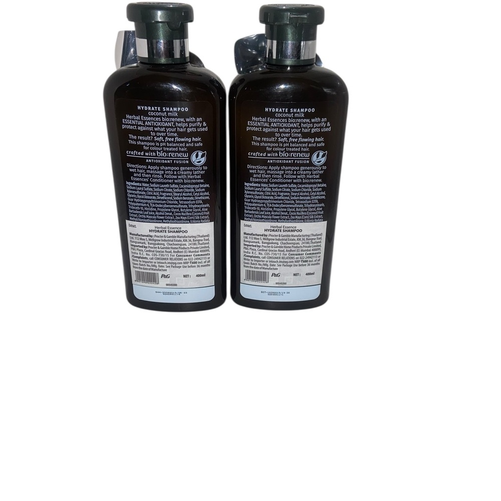 Herbal Essences Bio:Renew Hydrate Coconut Milk Shampoo 2 Pack 400 ml Each - Picture 4 of 5